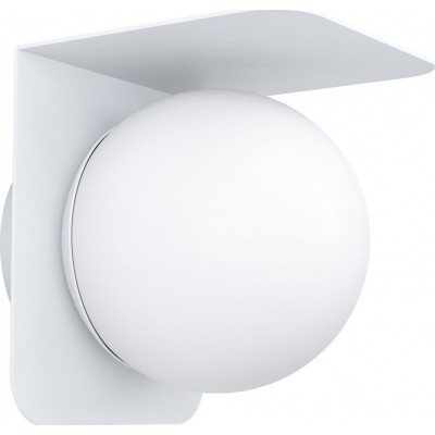 32,95 € Free Shipping | Outdoor wall light Eglo Corrientes Spherical Shape 19×18 cm. Stairs, terrace and garden. Modern, design and cool Style. Aluminum and plastic. White Color