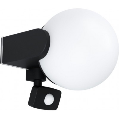 57,95 € Free Shipping | Outdoor wall light Eglo Rubio Spherical Shape 17×17 cm. Stairs, terrace and garden. Modern and design Style. Aluminum and plastic. White and black Color