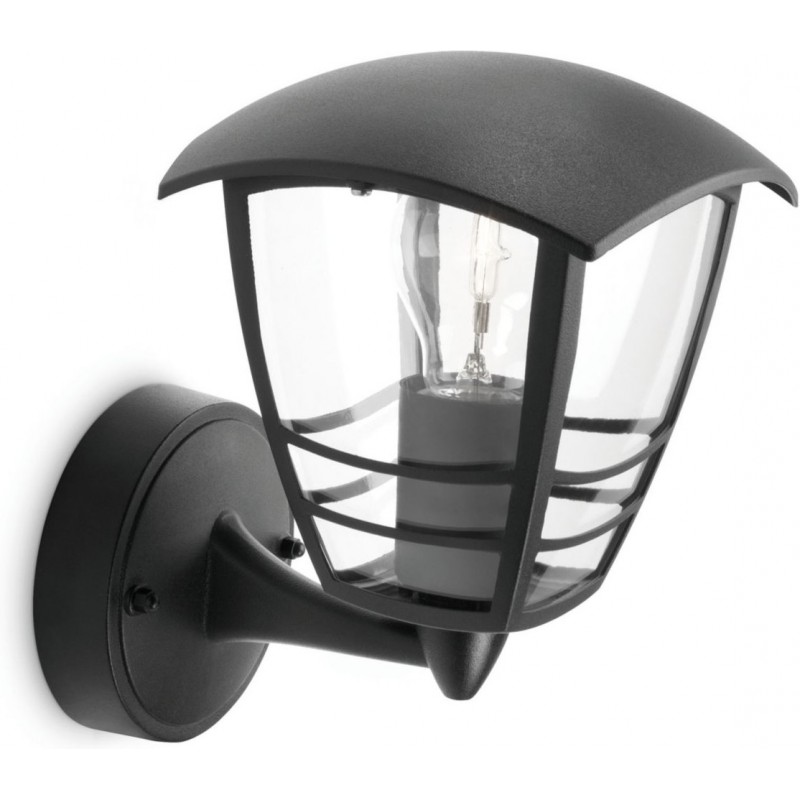 28,95 € Envio grátis | Aplique de parede ao ar livre Philips Creek 24×20 cm. luz de parede Cor preto