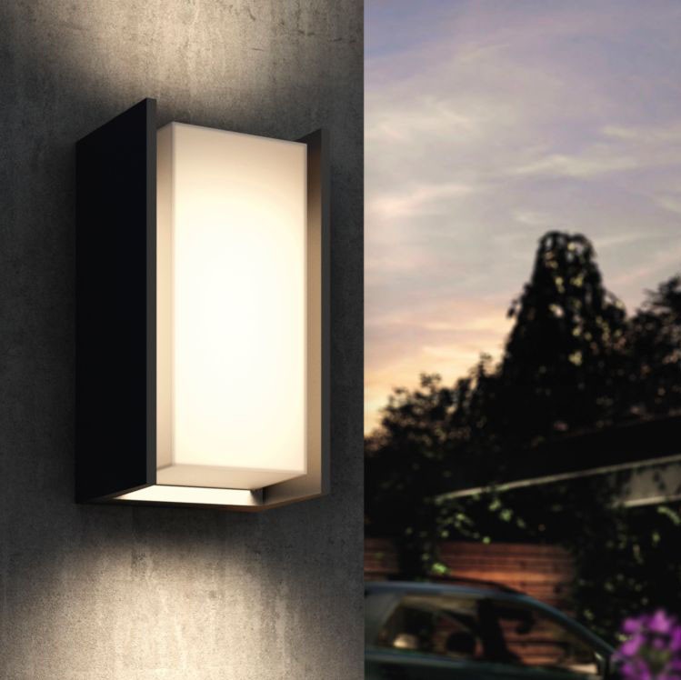 101,95 € Envio grátis | Aplique de parede ao ar livre Philips Turaco 9W 2700K Luz muito quente. 21×12 cm. Aplicar mural. Fonte de alimentação direta