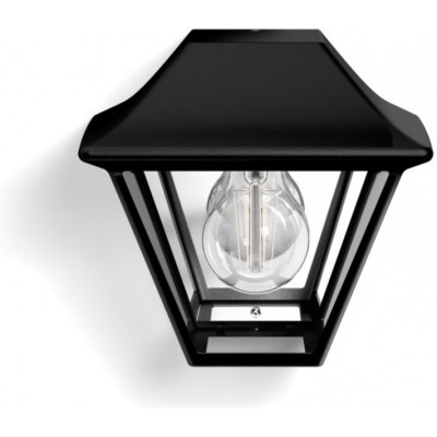 Aplique de pared exterior Philips Alpenglow 18×17 cm. Aplique mural Color negro