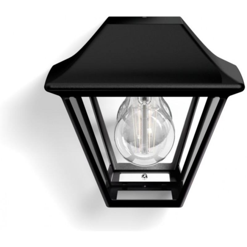 23,95 € Envio grátis | Aplique de parede ao ar livre Philips Alpenglow 18×17 cm. luz de parede Cor preto