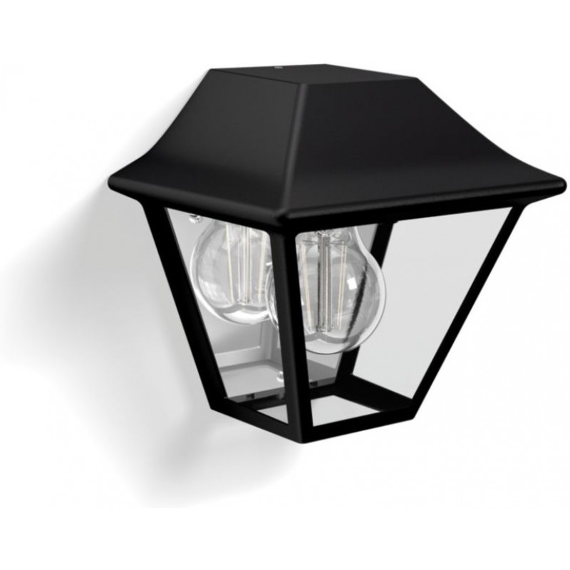 21,95 € Free Shipping | Outdoor wall light Philips Alpenglow Pyramidal Shape 18×17 cm. Wall light Terrace and garden. Vintage Style. Black Color