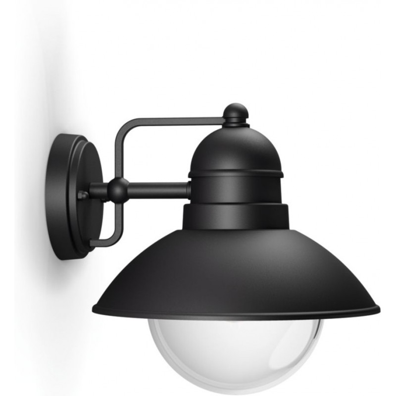 37,95 € Free Shipping | Outdoor wall light Philips Hoverfly Conical Shape 25×22 cm. Wall light Terrace and garden. Vintage Style. Black Color