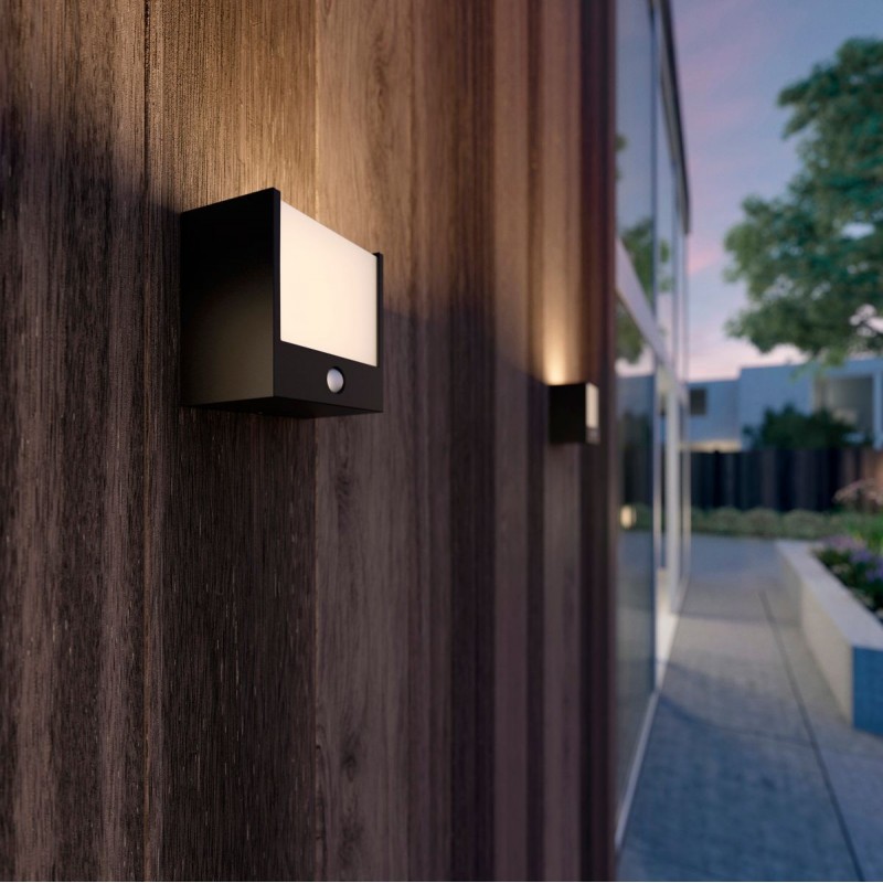 35,95 € Free Shipping | Outdoor wall light Philips Macaw 3.5W Cubic Shape 14×13 cm. Wall light Terrace and garden. Modern Style. Black Color