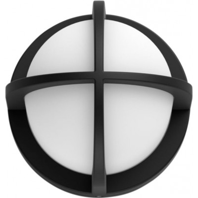 屋外ウォールライト Philips Astilbe 円形 形状 18×18 cm. ウォールライト テラス そして 庭園. 涼しい スタイル. ブラック カラー