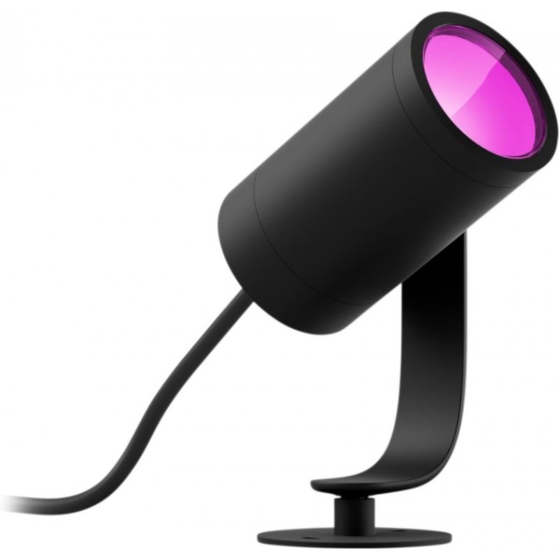 151,95 € Envio grátis | Holofote externo Philips Lily 8W 19×8 cm. LED branco / multicolor. Unidade base para sistema de baixa tensão. Controle inteligente com Hue Bridge