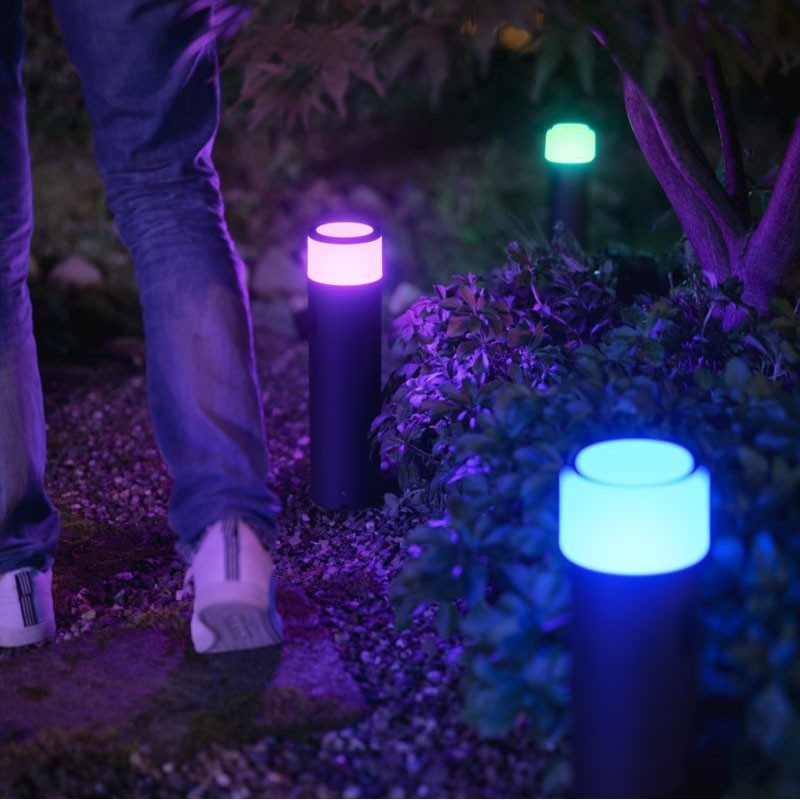 147,95 € Free Shipping | Luminous beacon Philips Calla 8W Cylindrical Shape 40×10 cm. Outdoor pedestal. Large (L). White / Multicolor LED. Base unit for low voltage system Terrace and garden. Sophisticated Style