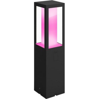 Luminous beacon Philips Impress 16W Cubic Shape 40×10 cm. Outdoor pedestal. Integrated White / Multicolor LED. Base unit for low voltage system Terrace and garden. Sophisticated Style