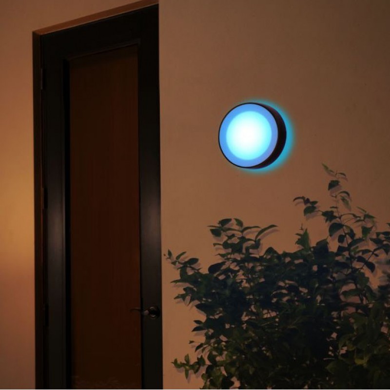 148,95 € Free Shipping | Indoor wall light Philips Daylo 15W Round Shape 22×22 cm. Apply mural. Integrated White / Multicolor LED. Direct power supply Terrace and garden. Modern Style