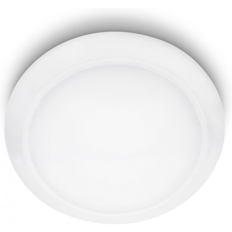 13,95 € Envio grátis | Luz de teto interna Philips Cinnabar 6W 2700K Luz muito quente. Ø 25 cm. Cor branco