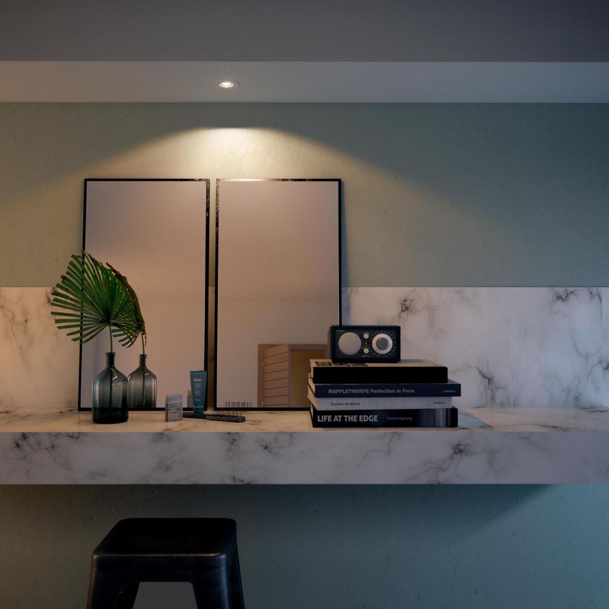 8,95 € Envio grátis | Iluminação embutida Philips Enneper 9×9 cm. Cor branco