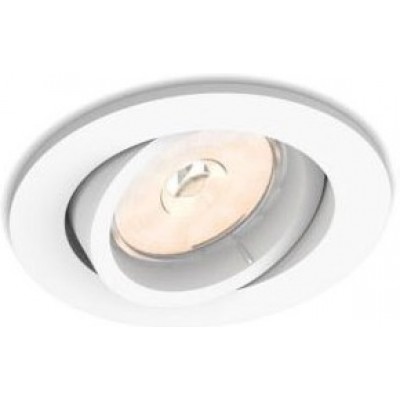 23,95 € Free Shipping | Recessed lighting Philips Enneper Round Shape 9×9 cm. Living room, bathroom and office. Classic Style. White Color