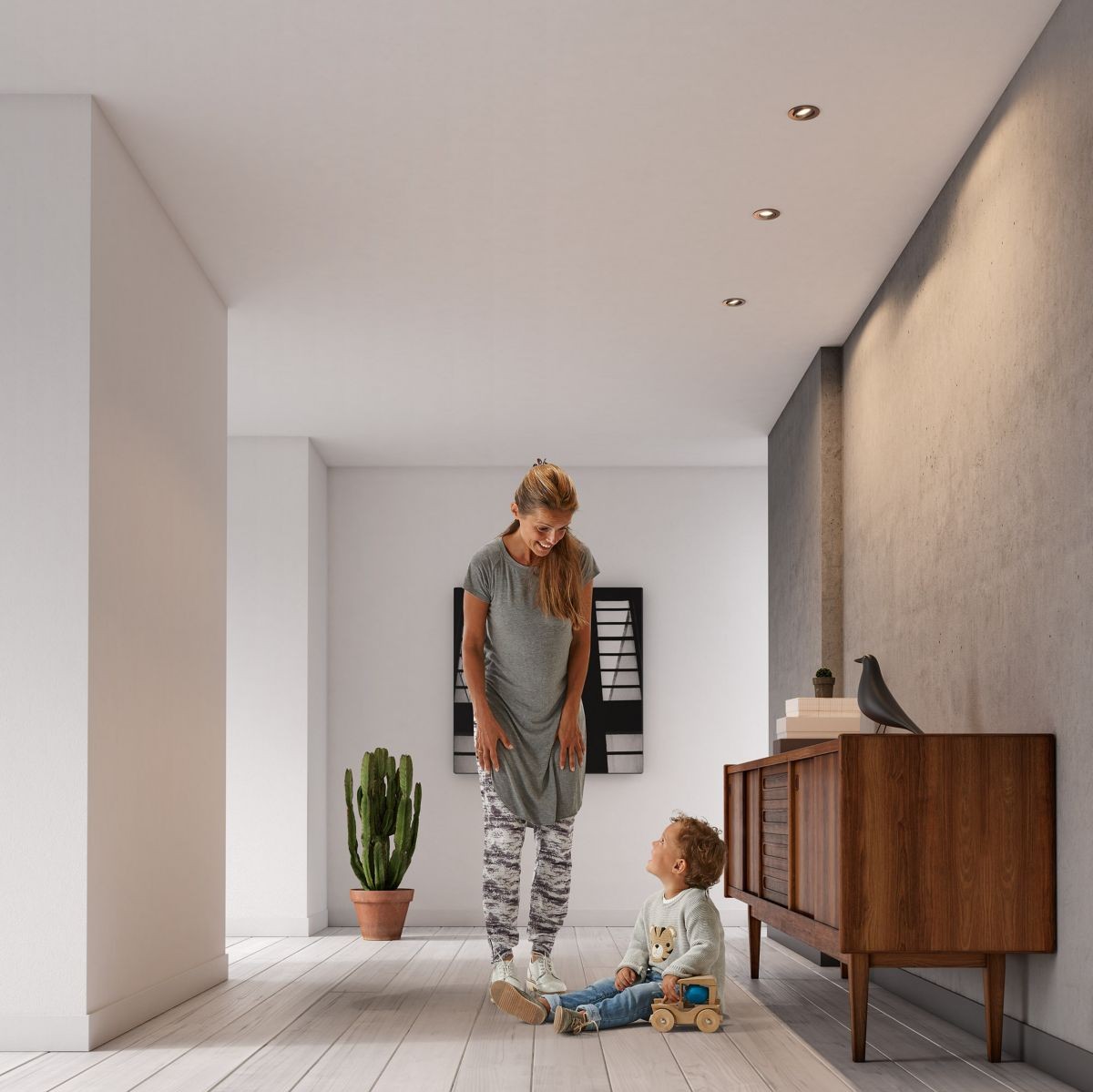 25,95 € Envío gratis | Iluminación empotrable Philips Donegal 9×9 cm. Metal