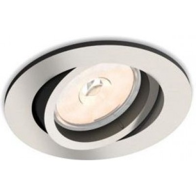 28,95 € Free Shipping | Recessed lighting Philips Donegal Round Shape 9×9 cm. Living room, bedroom and showcase. Sophisticated Style. Plated chrome Color