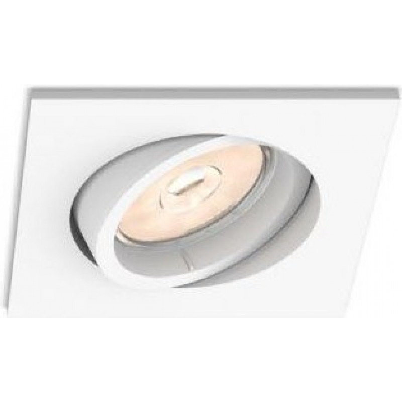 18,95 € Free Shipping | Recessed lighting Philips Donegal Square Shape 9×9 cm. Living room, bedroom and lobby. Sophisticated Style. White Color