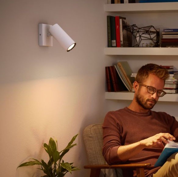 78,95 € Envío gratis | Foco para interior Philips Buratto 5W 14×11 cm. Interruptor inalámbrico incluido. Control inteligente con Hue Bridge Color blanco