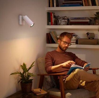 58,95 € Envoi gratuit | Projecteur d'intérieur Philips Buratto 5W 14×11 cm. Mise au point extensible. Contrôle intelligent avec Hue Bridge Couleur blanc