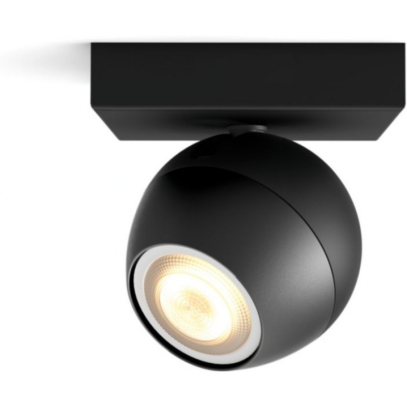 58,95 € Free Shipping | Indoor spotlight Philips Buckram 5W Spherical Shape 10×10 cm. Individual focus. Includes LED bulb and wireless switch. Bluetooth control with Smartphone App Bedroom, lobby and showcase. Modern Style