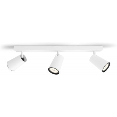 52,95 € Envío gratis | Foco para interior Philips PaisLey 44×12 cm. Foco compacto. Proyector orientable Color blanco