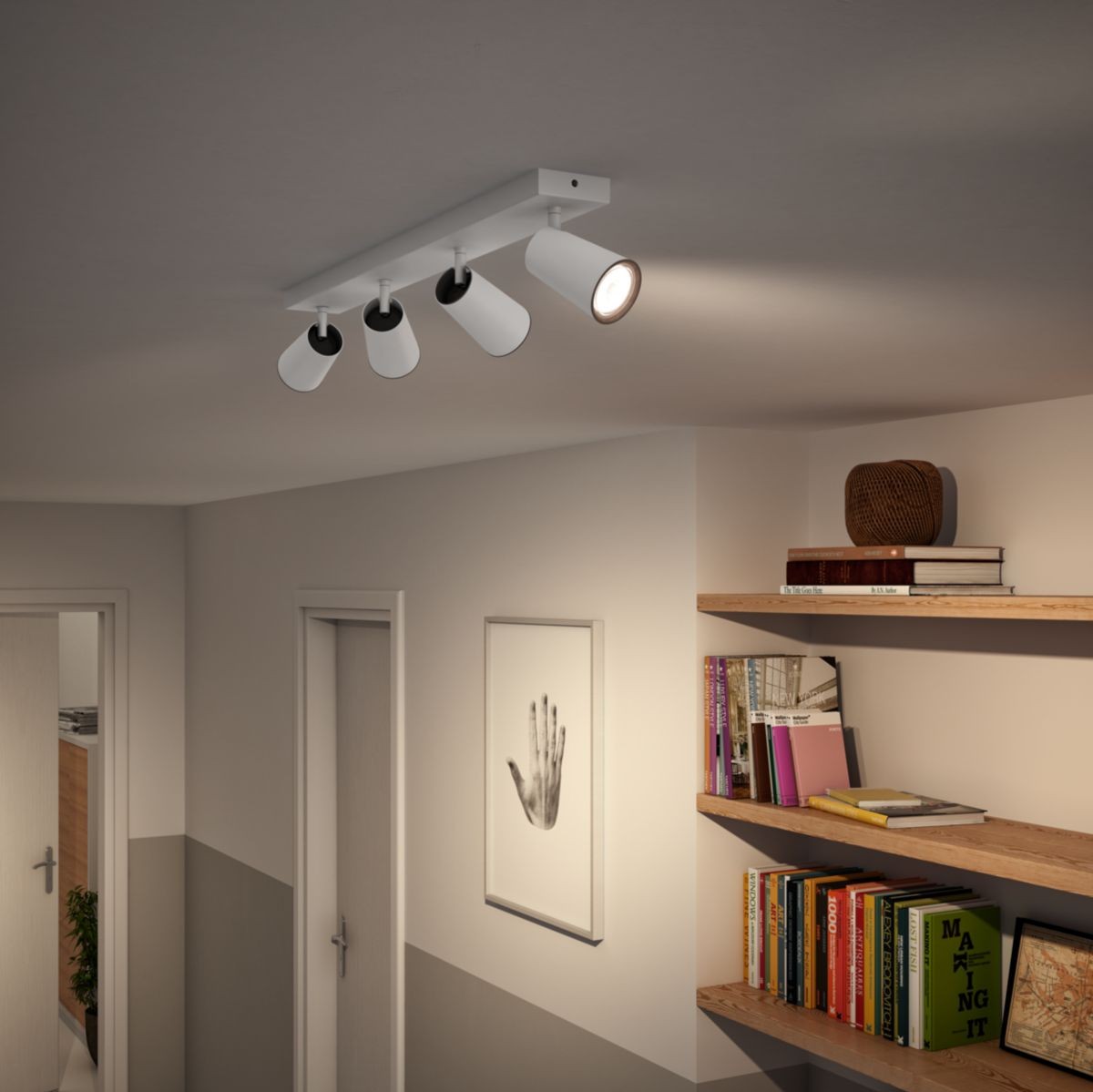 68,95 € Free Shipping | Indoor spotlight Philips PaisLey 63×12 cm. Compact focus. Adjustable projector White Color