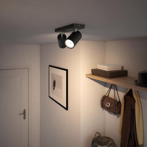 35,95 € Envoi gratuit | Projecteur d'intérieur Philips Kosipo 24×12 cm. Mise au point compacte. Projecteur réglable Couleur noir