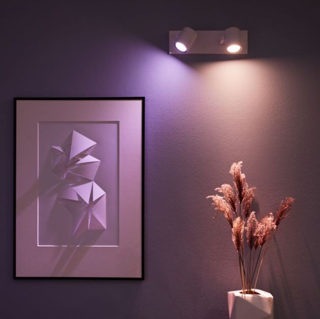 192,95 € Spedizione Gratuita | Faretto da interno Philips Argenta 11W 31×13 cm. Doppio fuoco. Include lampadine a LED. Controllo Bluetooth con app per smartphone o voce