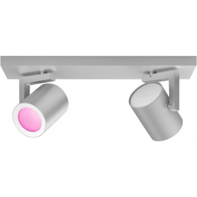 Faretto da interno Philips Argenta 11W 31×13 cm. Doppio fuoco. Include lampadine a LED. Controllo Bluetooth con app per smartphone o voce