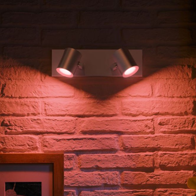 192,95 € Envoi gratuit | Projecteur d'intérieur Philips Argenta 11W 31×13 cm. Double mise au point. Comprend des ampoules LED. Contrôle Bluetooth avec application smartphone ou voix