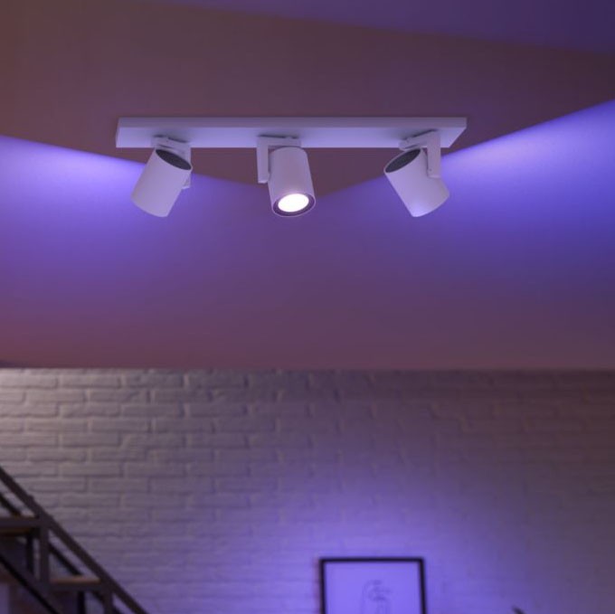 263,95 € Envoi gratuit | Projecteur d'intérieur Philips Argenta 16.5W 48×13 cm. Triple foyer. Comprend des ampoules LED. Contrôle Bluetooth avec application smartphone ou voix