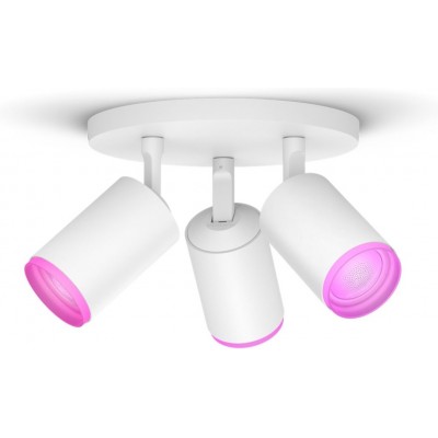 277,95 € Free Shipping | Indoor spotlight Philips Fugato 16.5W Round Shape 20×20 cm. Triple focus. Includes LED bulbs. Bluetooth Control with Smartphone App or Voice Living room, bedroom and hall. Modern Style