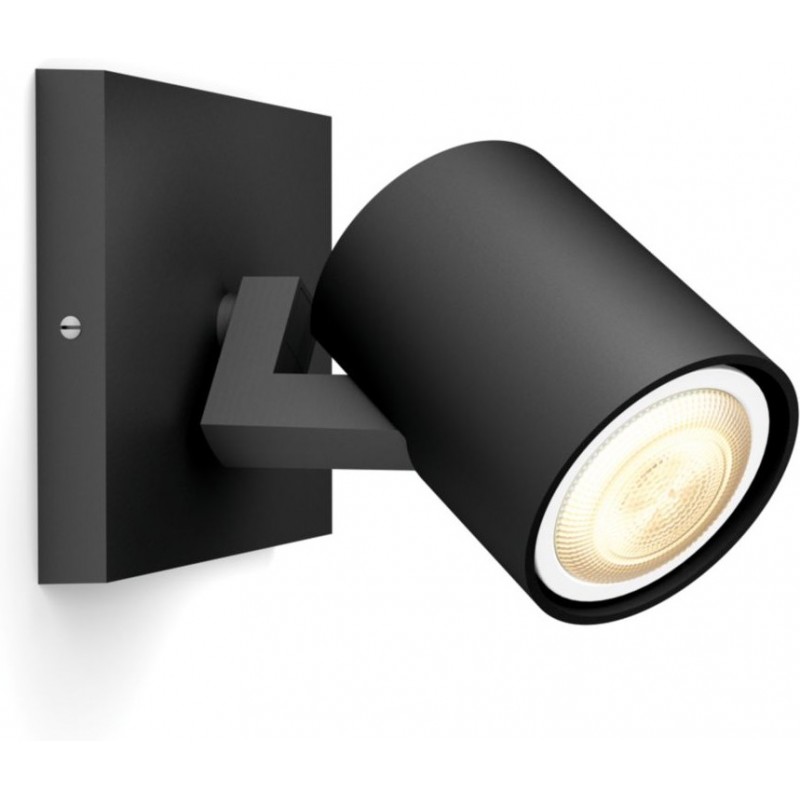 52,95 € Бесплатная доставка | Внутренний точечный светильник Philips Runner 5W Квадратный Форма 11×11 cm. Выдвижной индивидуальный прожектор. Включает светодиодную лампу. Управление по Bluetooth Гостинная, спальная комната и лобби. Современный Стиль