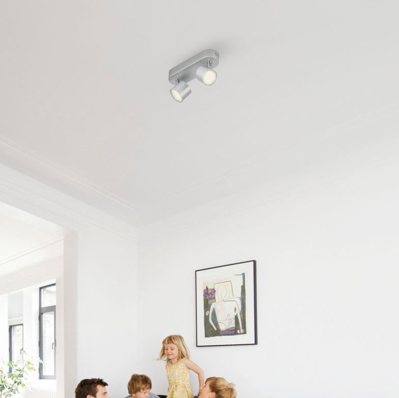 57,95 € Envoi gratuit | Projecteur d'intérieur Philips Star 18W 20×8 cm. Double mise au point. Ajustable Haute qualité