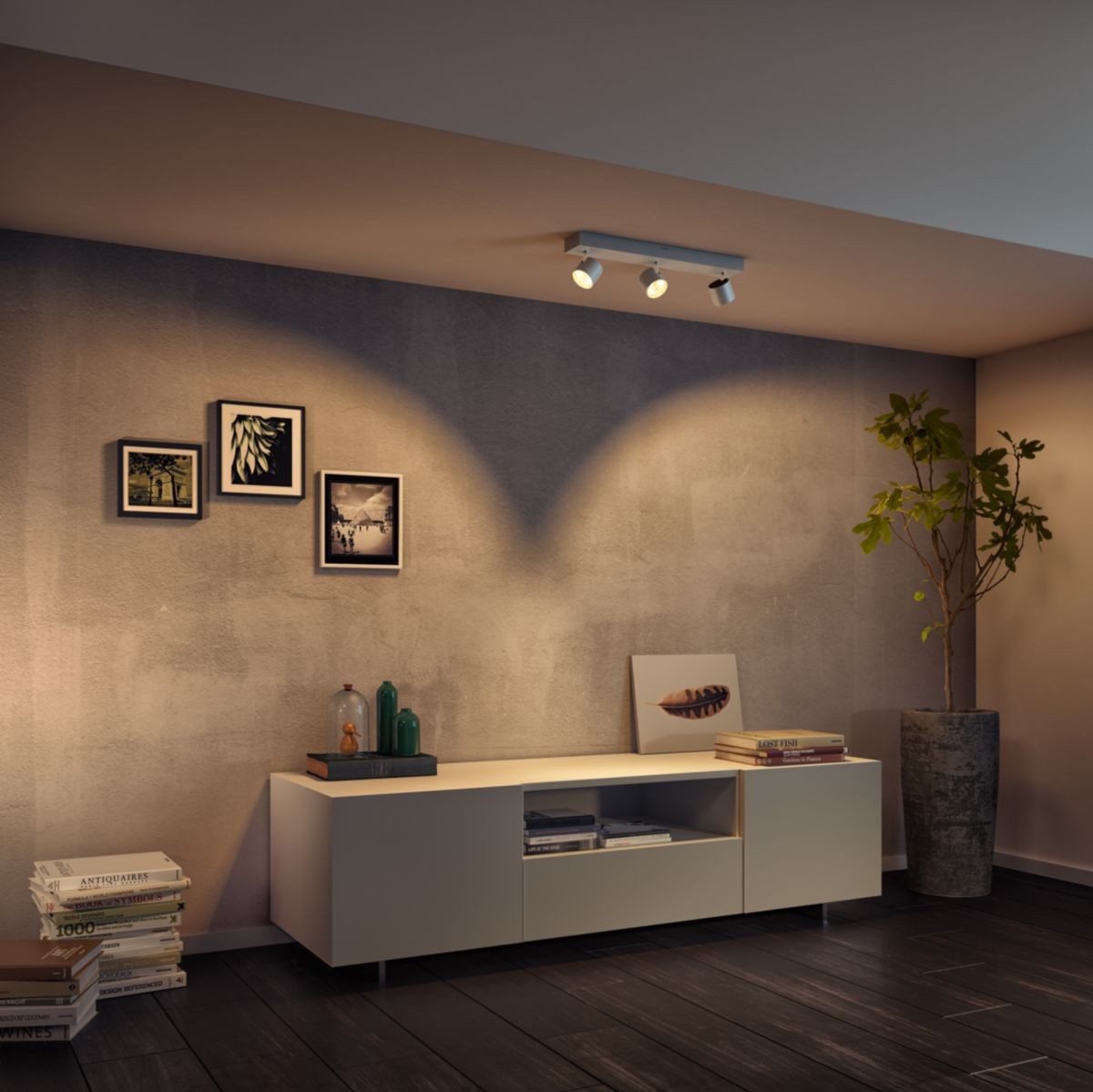 94,95 € Spedizione Gratuita | Faretto da interno Philips Star 40W 44×9 cm. Focus individuale. Regolabile Installazione rapida ClickFix