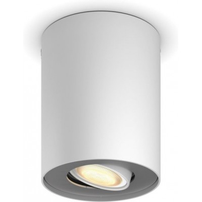 Faretto da interno Philips Pillar 5W 12×10 cm. Focus individuale. Include lampadina a LED e interruttore wireless. Controllo Bluetooth con app per smartphone