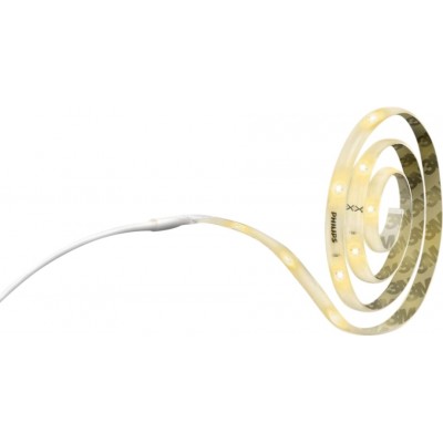 29,95 € Envio grátis | Tira e mangueira de LED Philips Tiras 14W LED 200×1 cm. Faixa de luz LED branca. 2 metros Sala de estar. Cor branco