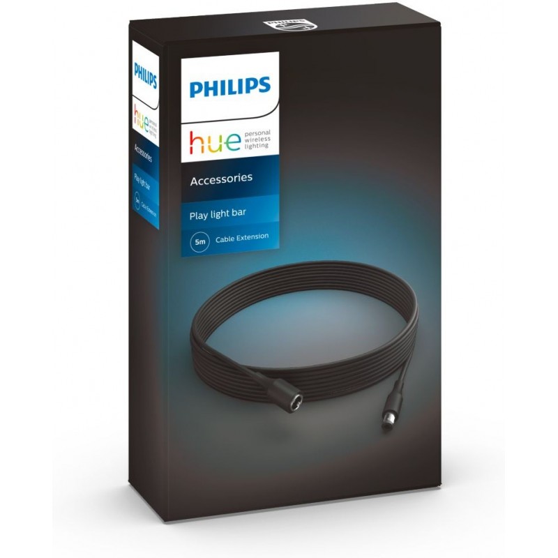 17,95 € Free Shipping | Lighting fixtures Philips Hue Play Gradient 500×1 cm. 5 meters. Cable extension Black Color