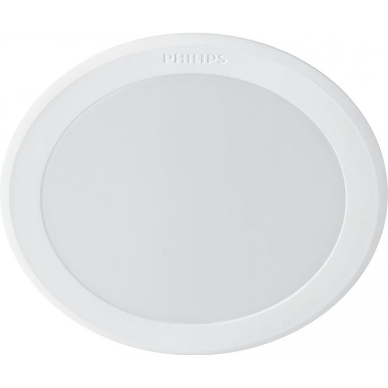 4,95 € Free Shipping | Recessed lighting Philips Meson 5.5W Round Shape Ø 9 cm. Downlight Kitchen, lobby and bathroom. Classic Style. White Color