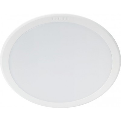 屋内埋め込み式照明 Philips Meson 16.5W 円形 形状 Ø 17 cm. ダウンライト オフィス, 作業ゾーン そして ホール. クラシック スタイル. 白い カラー