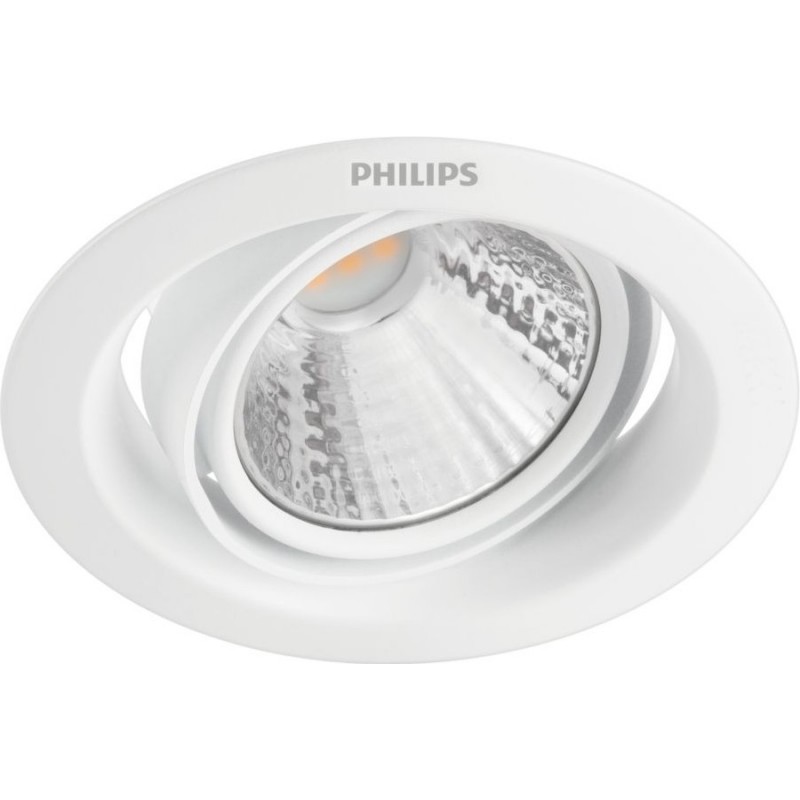 12,95 € Envío gratis | Iluminación empotrable Philips Pomeron 5W Forma Redonda Ø 11 cm. Foco downlight Comedor, vestíbulo y escaparate. Estilo moderno. Color blanco