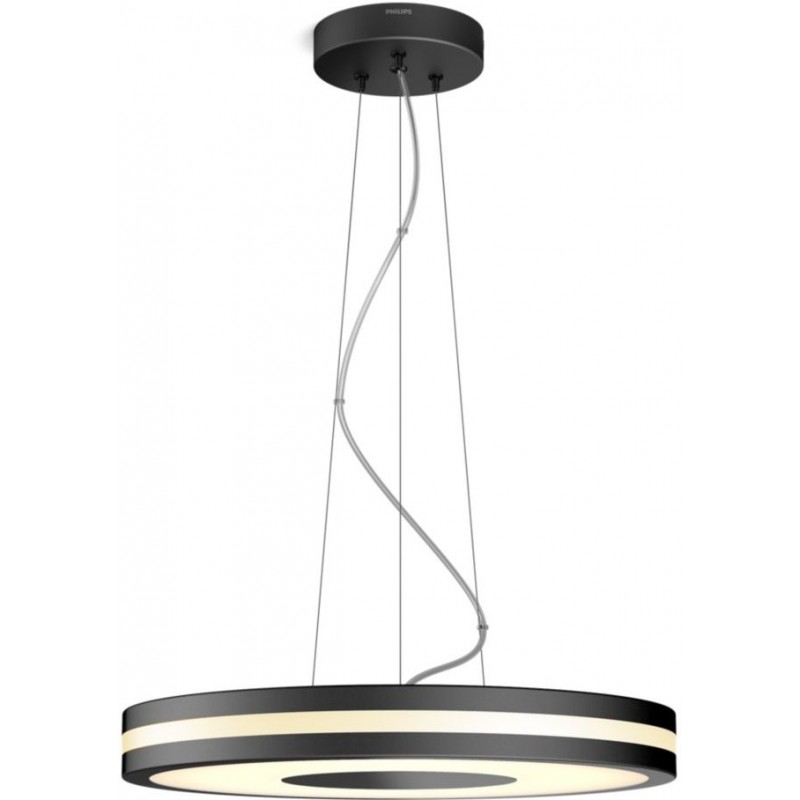 324,95 € Envio grátis | Lâmpada pendurada Philips Being 25W 48×48 cm. Interruptor sem fio incluído. LED integrado. Controle inteligente com Hue Bridge Cor preto