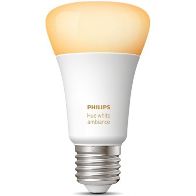 Ampoule LED télécommandée Philips Hue White Ambiance 8.5W E27 LED Ø 6 cm. Contrôle Bluetooth avec application smartphone ou voix