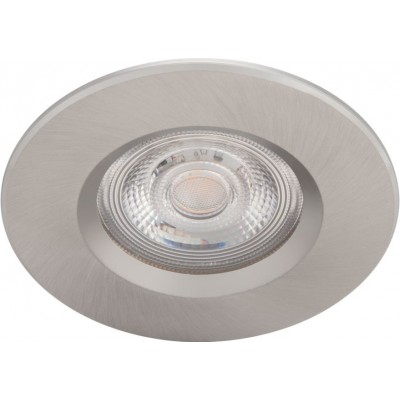 41,95 € Free Shipping | Recessed lighting Philips Dive 5W Round Shape Ø 8 cm. Dimmable Dining room, bedroom and office. Classic Style. Nickel Color
