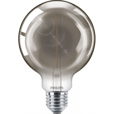 Светодиодная лампа Philips LED Classic 2W E27 LED 1800K Очень теплый свет. 14×10 cm. Светодиод пламени