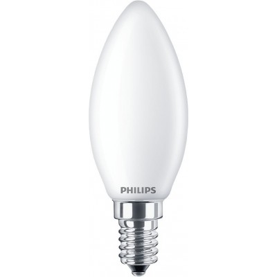 6,95 € Envio grátis | Lâmpada LED Philips LED Classic 6.5W E14 LED 4000K Luz neutra. 10×5 cm. Luz de vela led