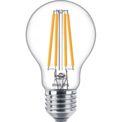 7,95 € Бесплатная доставка | Светодиодная лампа Philips LED Classic 10.5W E27 LED 2700K Очень теплый свет. 10×7 cm