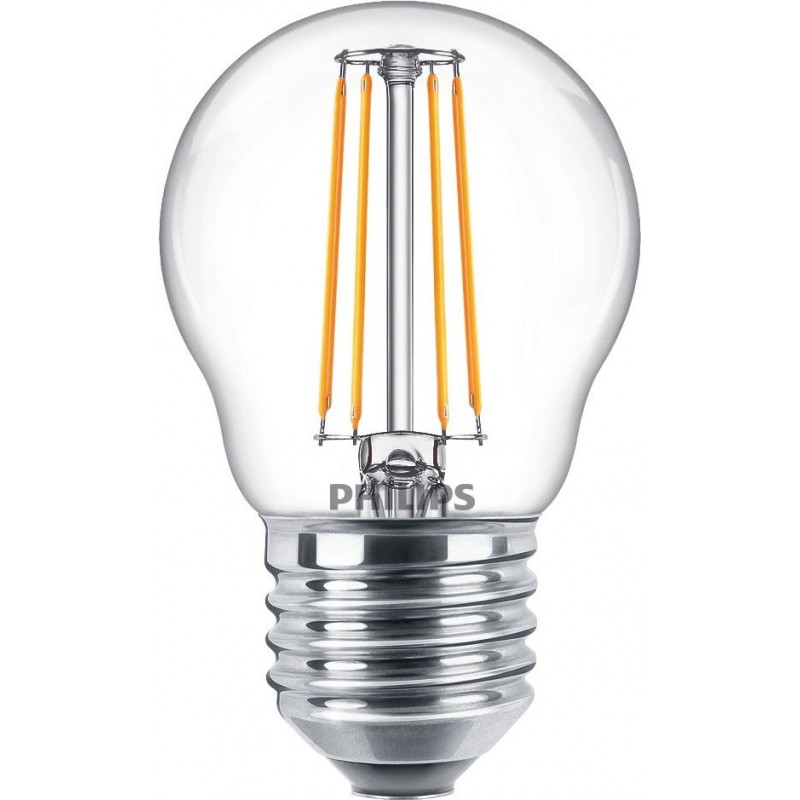 4,95 € Free Shipping | LED light bulb Philips LED Classic 4.5W E27 LED 4000K Neutral light. 8×5 cm. LED Candle Light Design Style