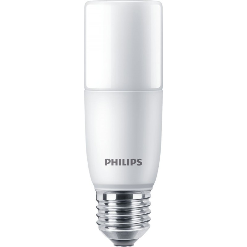 5,95 € Envio grátis | Lâmpada LED Philips LED Stick 9.5W E27 LED 3000K Luz quente. 11×5 cm. Cor branco