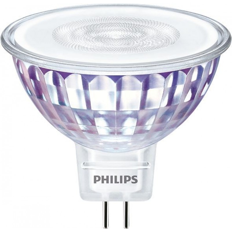 11,95 € Бесплатная доставка | Светодиодная лампа Philips LED Spot 5W GU5.3 LED 2500K Очень теплый свет. 5×5 cm. Диммируемый