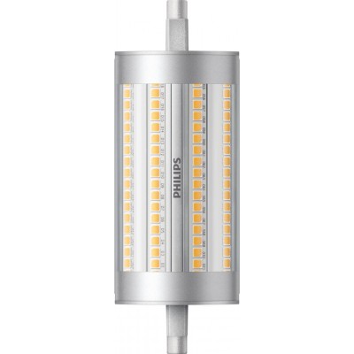 29,95 € Envio grátis | Lâmpada LED Philips R7s 17.5W LED 3000K Luz quente. 12×4 cm. Dimmable Cor branco